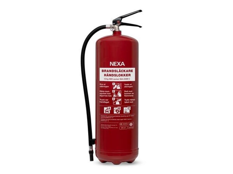 Brandsläckare NEXA 12kg pulver röd 55A