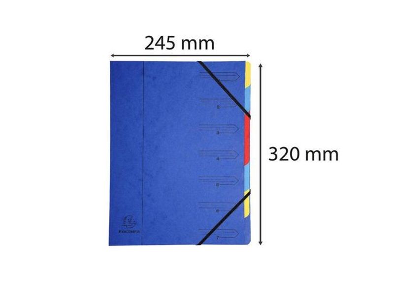 Sorteringsmapp EXACOMPTA A4 7-flik