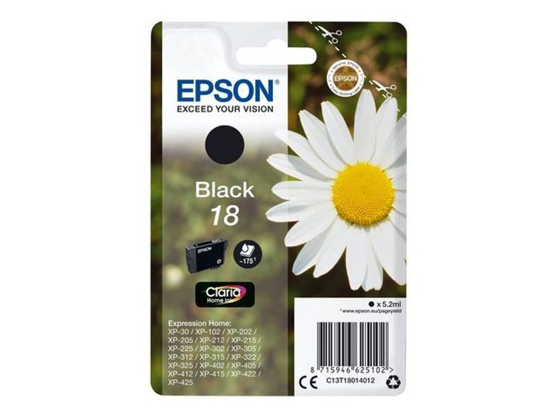 Bläckpatron EPSON C13T18014012 svart