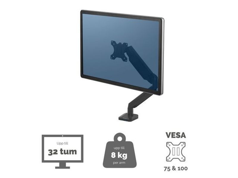 Monitorarm FELLOWES Platinum gas singel