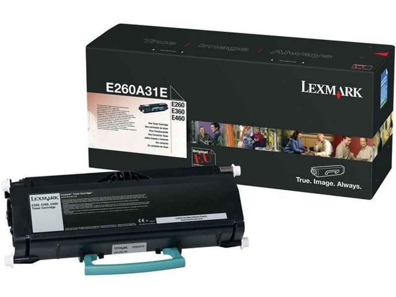 Toner LEXMARK E260A31E 3,5K svart