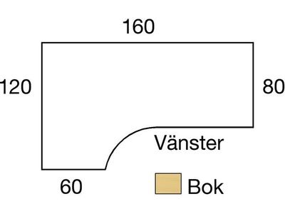 Bord El v 1,6x1,2x0,8x0,6m bokl/grå