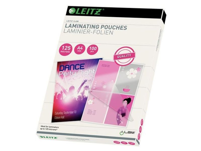 Laminat LEITZ A4 125mic klar 100/fp