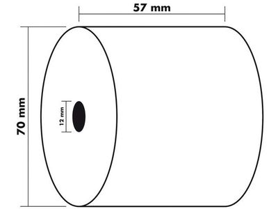 Kvittorulle 57x50x12mm