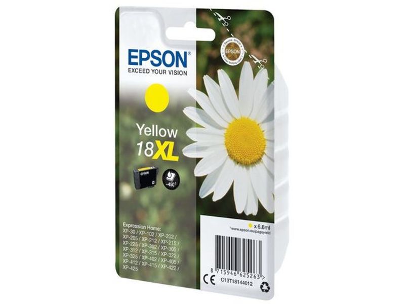 Bläckpatron EPSON C13T18144012 XL gul