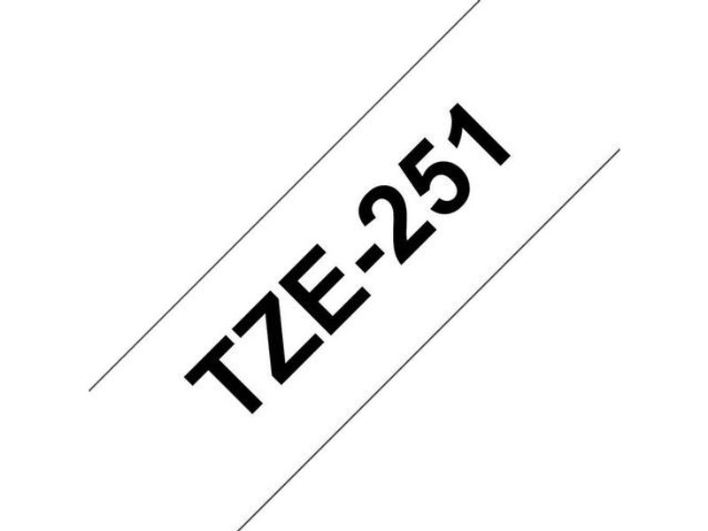 Tape BROTHER TZE251 24mm svart på vit