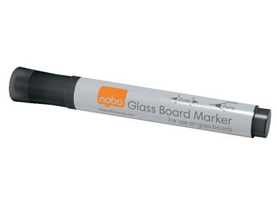 Whiteboardpenna NOBO glas svart 4/fp