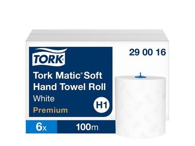 Handduk TORK Pre H1 2-lag vit 6/fp