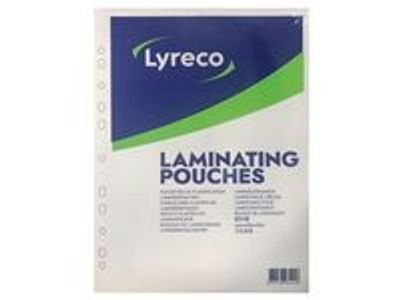 Laminat LYRECO 63x98mm 180mic klar 50/fp