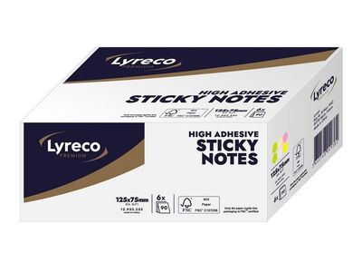 Notes LYRECO prem 75x125mm spring 6/fp