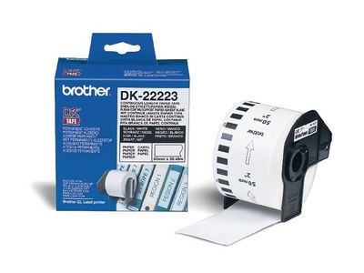 Etikett BROTHER DK22223 50mmx30,48m vit