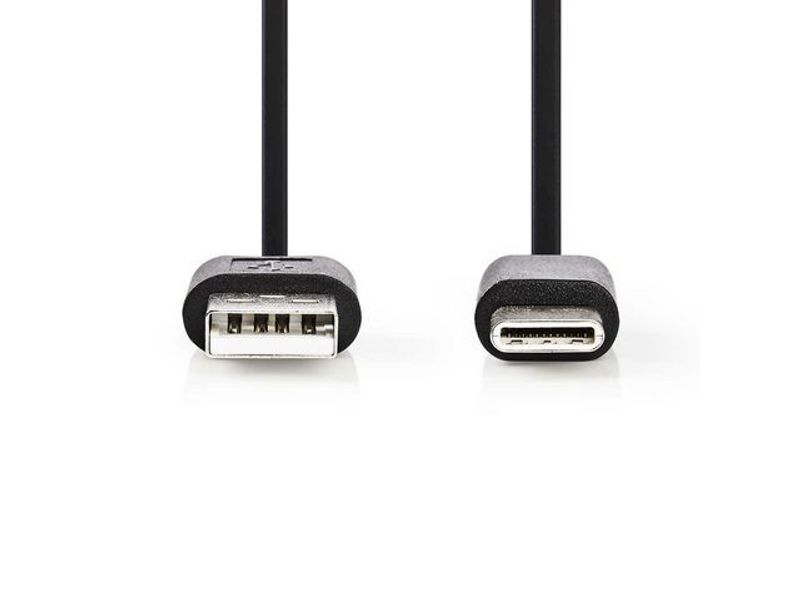 Kabel NEDIS USB-A-USB-C 1m svart