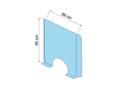 Skyddsskärm Counter System 68x95cm