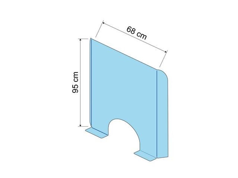 Skyddsskärm Counter System 68x95cm