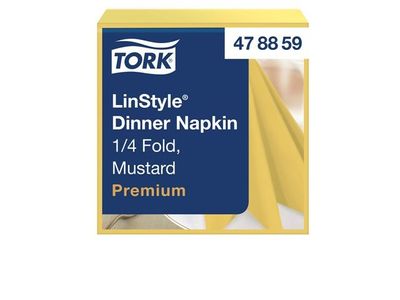Servett TORK LinStyle 39x39cm gul 50/fp