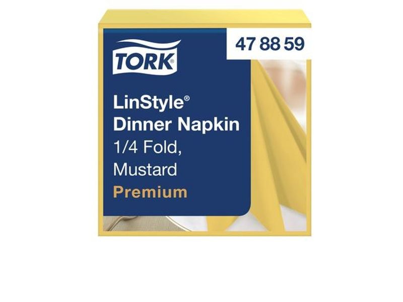 Servett TORK LinStyle 39x39cm gul 50/fp