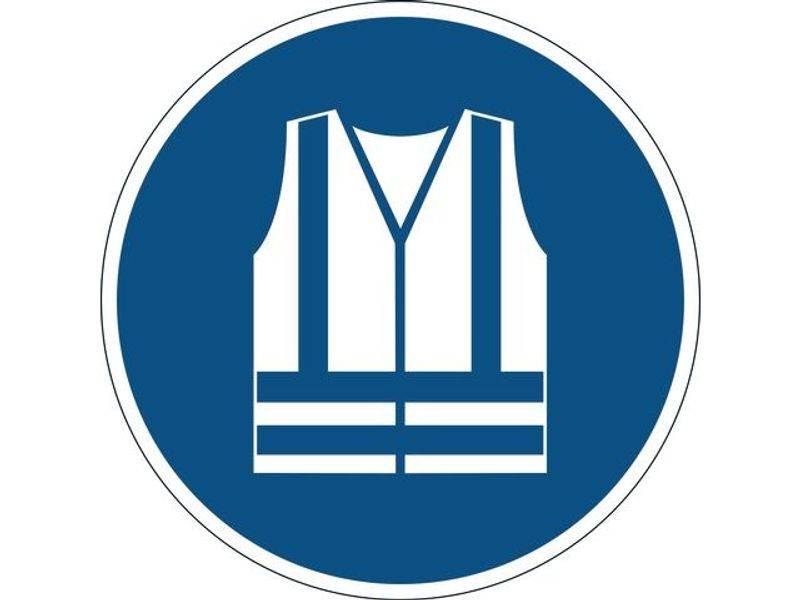 Varseldekal 'Använd varselkläder'