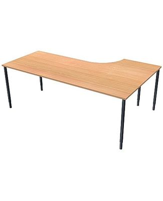 Bord vänster 200x120cm bokfanér/svart