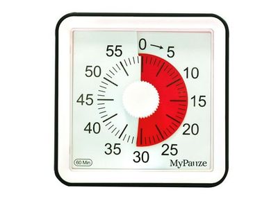 Timer Koncentrationsklocka 8x8cm svart