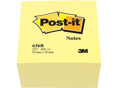 Notes POST-IT kub 2028 76x76 mm gul