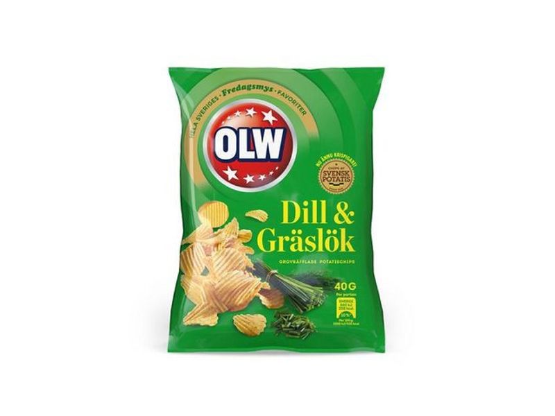 Chips OLW dill&gräslök 40g