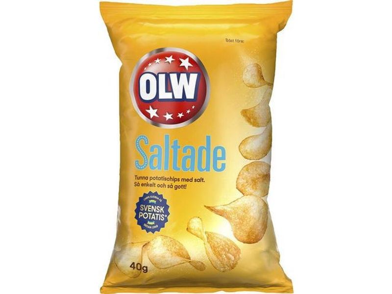 Chips OLW lättsaltade 40g