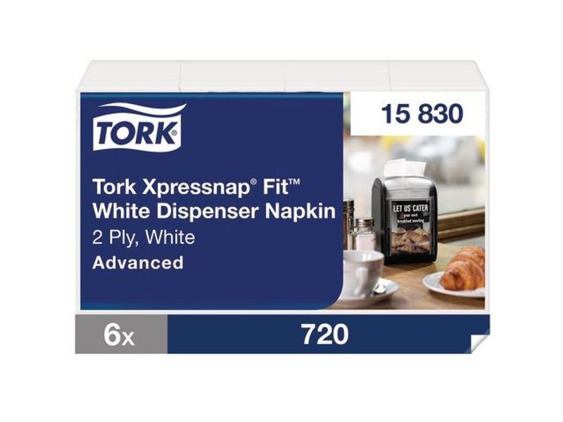 Servett TORK Xpressnap N14 vit 720/fp