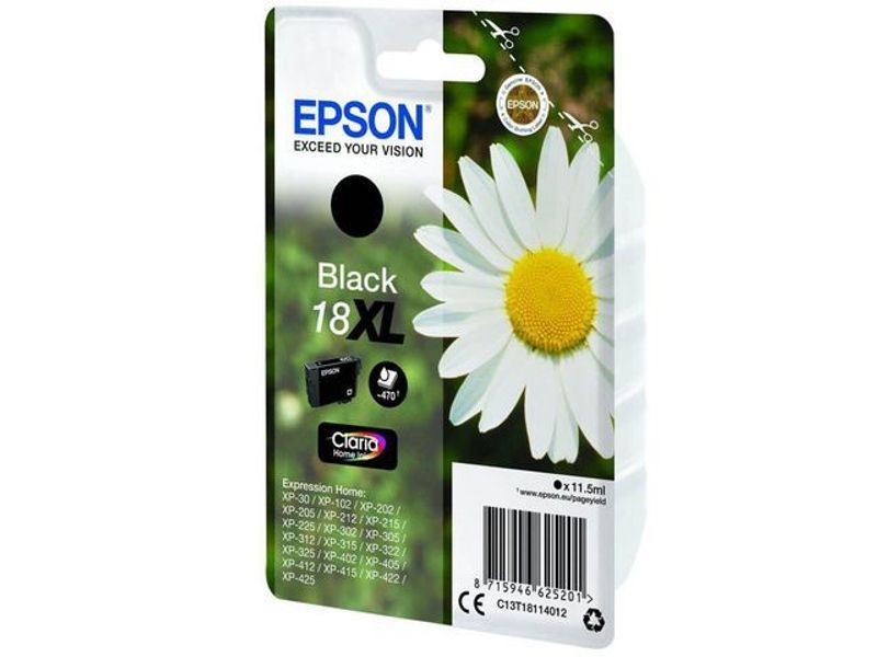 Bläckpatron EPSON C13T18114012 XL svart