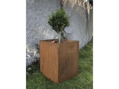 L-kruka utan botten corten 45x45x55cm