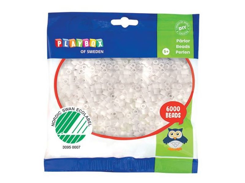 Rörpärlor Vit 6000st/fp
