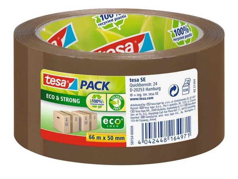 Packtejp TESA Eco Strong 50mmx66m brun