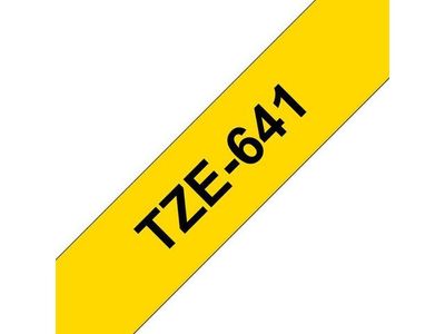 Tape BROTHER TZE641 18mm svart på gul