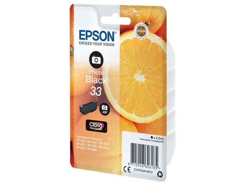 Bläckpatron EPSON C13T33414012 svart