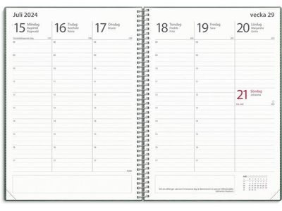 Kalender Study Twist grön A5 24/25