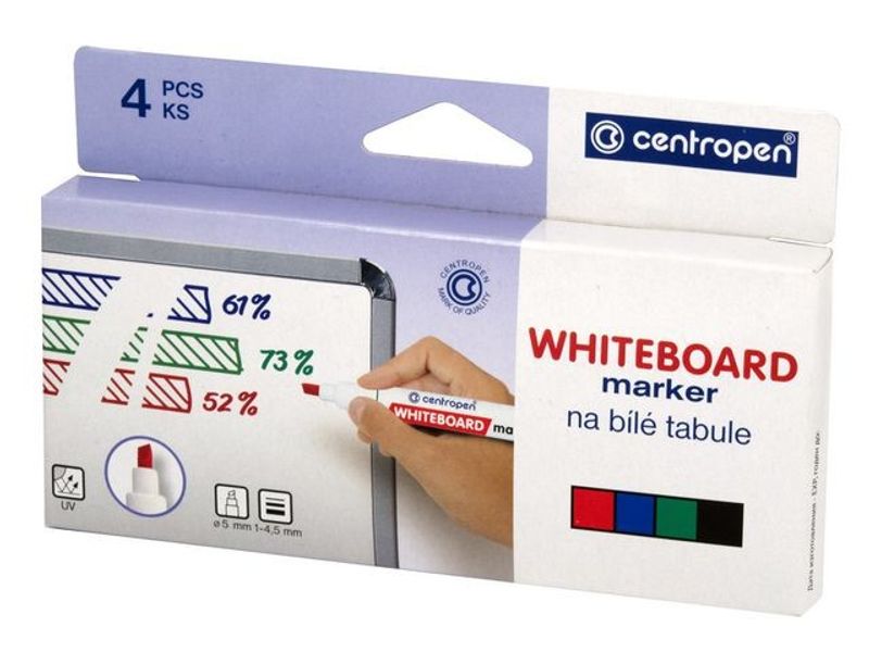 Whiteboardpenna CENTROPEN skuren 4/fp