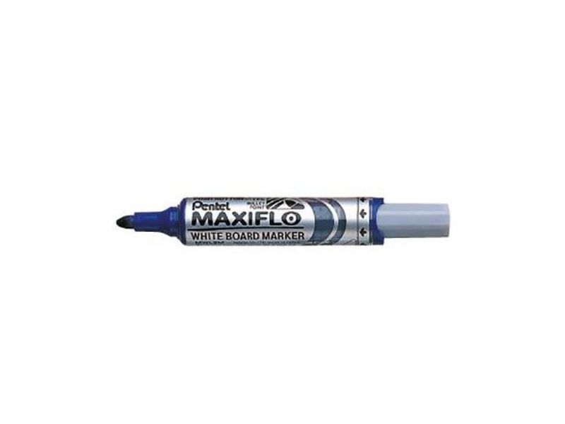 Whiteboardpenna PENTEL Maxiflo rund blå