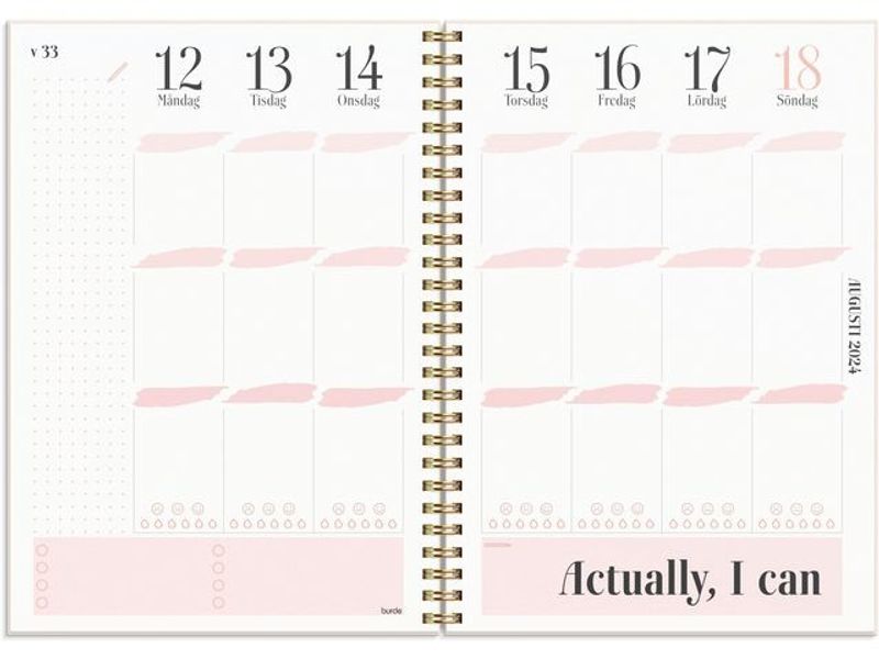 Kalender Life Planner Pink A5 24/25