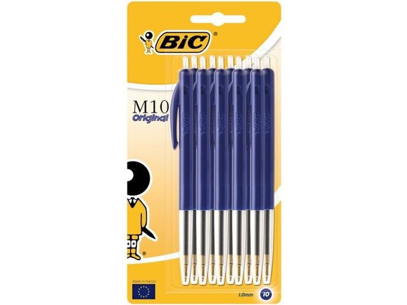 Kulpenna BIC Clic M10 1,0 blå blis 10/fp