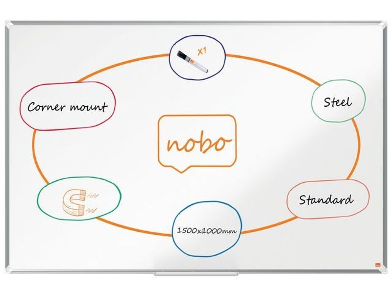 Whiteboard NOBO premium stål 150x100cm