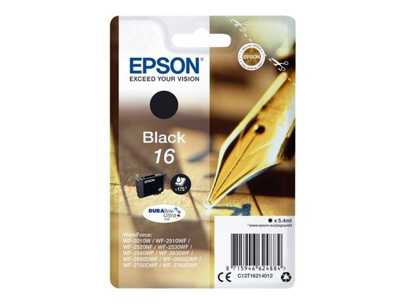 Bläckpatron EPSON C13T16214012 svart