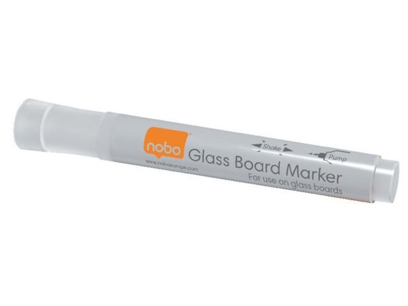 Whiteboardpenna NOBO glas vit 4/fp