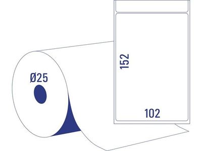 Etikett AVERY 102x152mm 950/fp