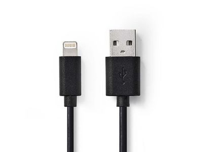 Kabel NEDIS Lightning - USB A 1m svart