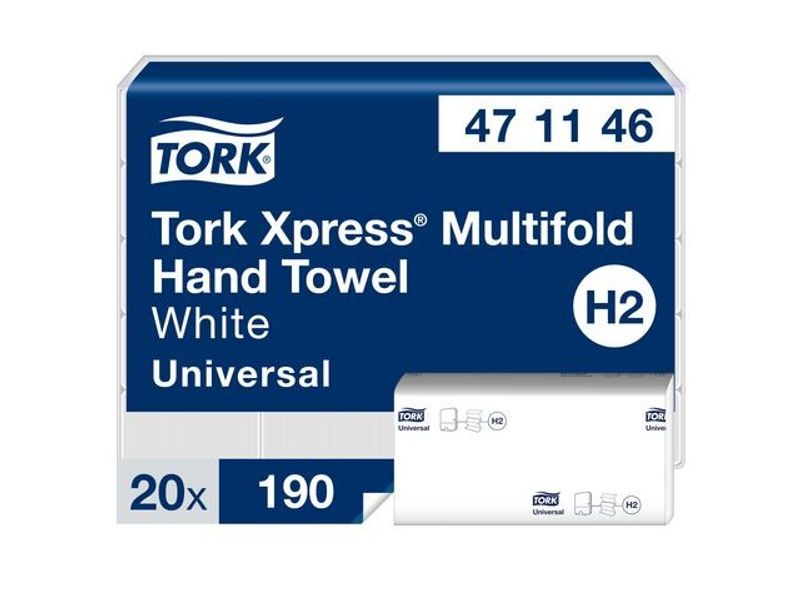 Handduk TORK Uni H2 Xpress 3800/fp