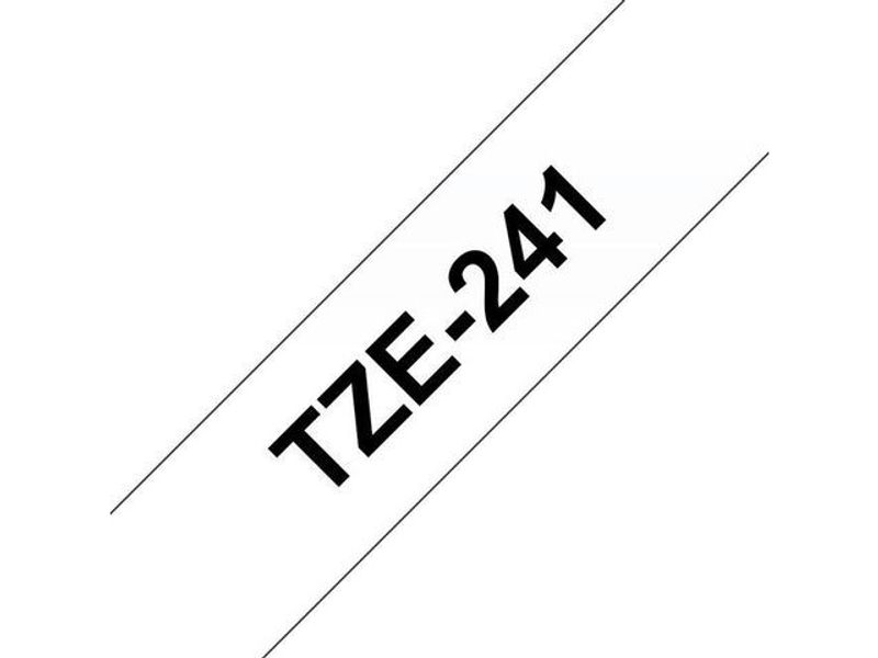 Tape BROTHER TZE241 18mm svart på vit