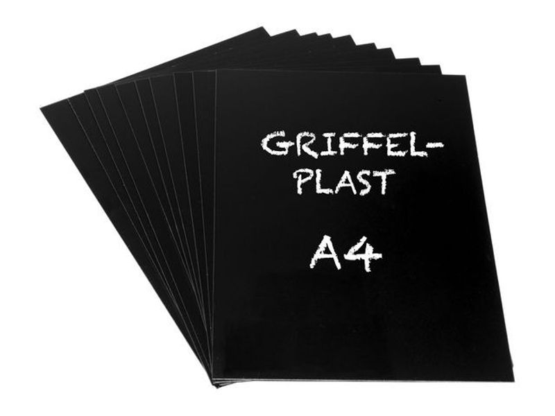 Griffelplast A4 svart 10/fp