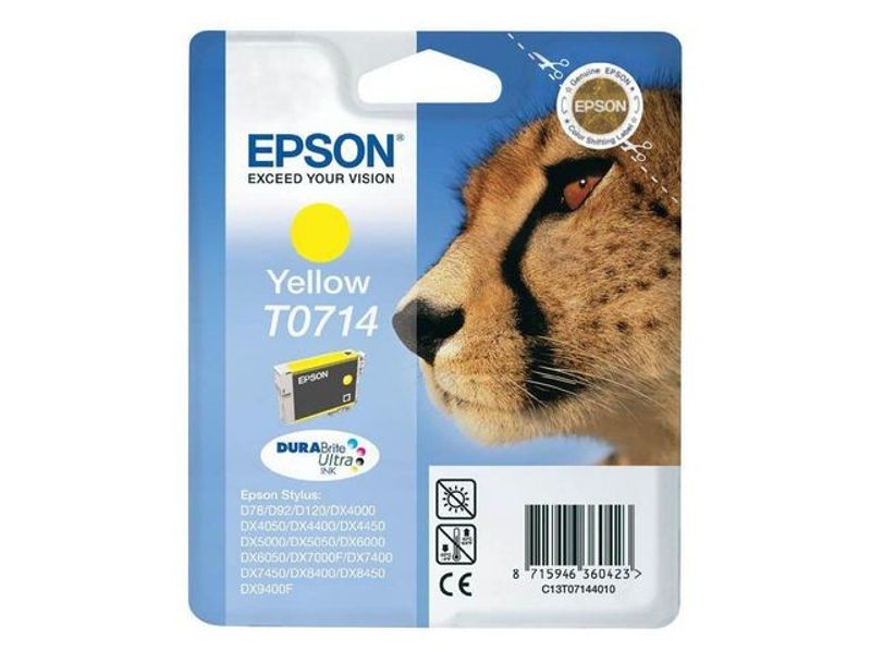 Bläckpatron EPSON C13T07144012 gul