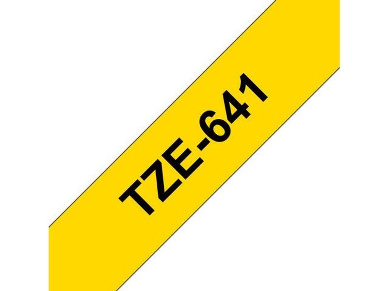 Tape BROTHER TZE641 18mm svart på gul