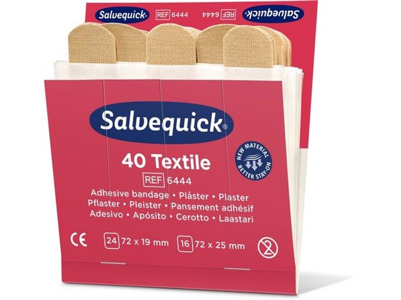 Plåster SALVEQUICK refill textil 40/fp