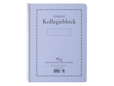 Kollegieblock A4 90g 70bl linj TF